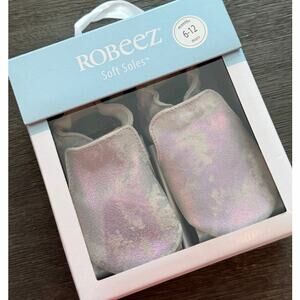 Robeez Baby Girls Pretty Pearl Shoes - Silver Iridescent  6-12M